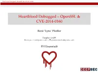 Heartbleed Debugged – Openssl & CVE-2014-0160