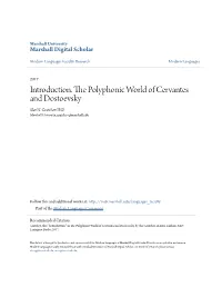 Introduction. the Polyphonic World of Cervantes and Dostoevsky
