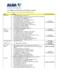 List of Publicly Accessible Locations Where E-Bins Are Deployed*