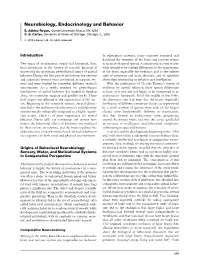 Neurobiology, Endocrinology and Behavior E