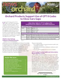 Orchard Products Support Use of CPT II Codes to Close Care Gaps