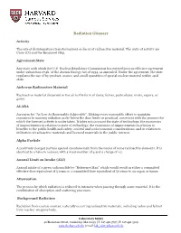 Radiation Glossary