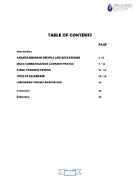 Table of Contents