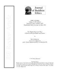 The Dharma Has Come West: a Survey of Recent Studies and Sources