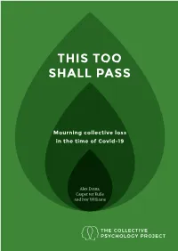 This Too Shall Pass: Mourning Collective Loss in the Time