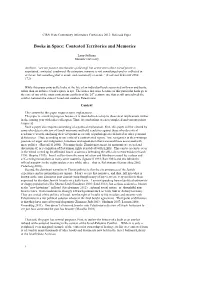 Books in Space: Contested Territories and Memories