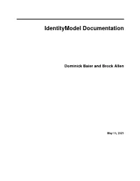 Identitymodel Documentation
