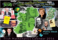 Irish Mathematics Calendar 2016 Maths Calendar Layout 1 14/12/2015 18:09 Page 2