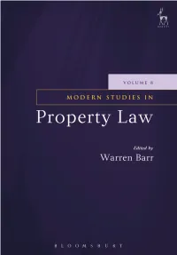 Modern Studies in Property Law: Volume 8