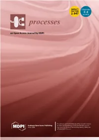 Processes an Open Access Journal by MDPI