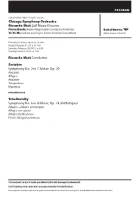 Programnotes Tchaikovsky Sy