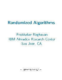 Randomized Algorithms