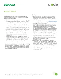Arduino® Tutorial