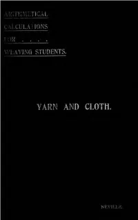 Arithmetical Calculations for Weaving Students