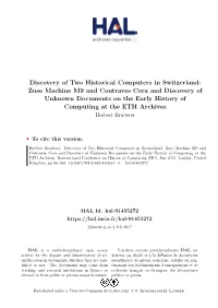 Discovery of Two Historical Computers In