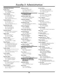 Faculty & Administration