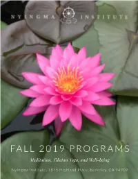 Fall 2019 Programs