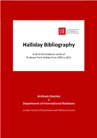 Halliday Bibliography 1965-2011