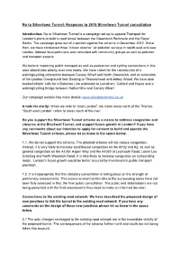 Response to 2015 Silvertown Tunnel Consultation