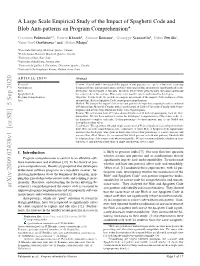 A Large Scale Empirical Study of the Impact of Spaghetti Code and Blob