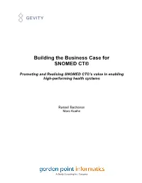 Building the Business Case for SNOMED CT®