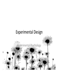 Experimental Design