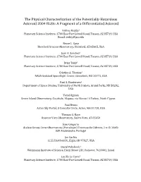 The Physical Characterization of the Potentially-‐Hazardous