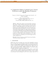 A Comparative Study of Android Users' Privacy Preferences Under The