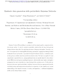 Synthetic Data Generation with Probabilistic Bayesian Networks