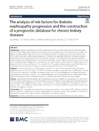 The Analysis of Risk Factors for Diabetic Nephropathy Progression and The