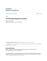 The Third Wave's Break from Feminism