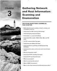 Chapter Gathering Network and Host Information: Scanning And