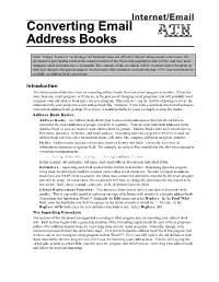 Converting Email Address Books