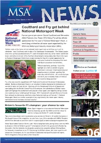 Coulthard and Fry Get Behind National Motorsport Week