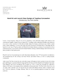 Hand & Lock Launch New Design at Topshop Concession