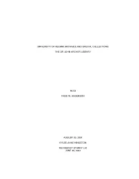 University of Regina Archives and Special Collections The