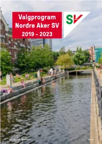 Valgprogram Nordre Aker SV 2019 - 2023