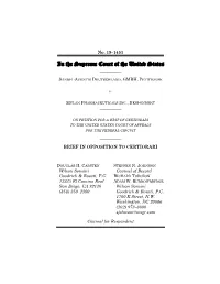 Brief in Opposition to Certiorari ______