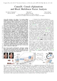 Causalx: Causal Explanations and Block Multilinear Factor Analysis