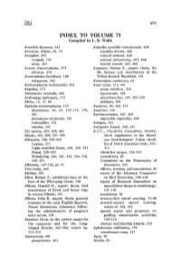 INDEX to VOLUME 71 Compiled by L