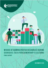 Misuse of Administrative Resources During Georgia's 2020