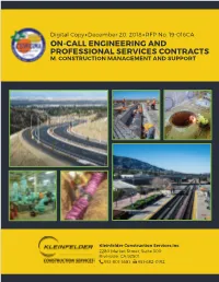 On-Call Engineering and Professional Services Contracts M