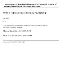 Ordinal Regression Based on Data Relationship