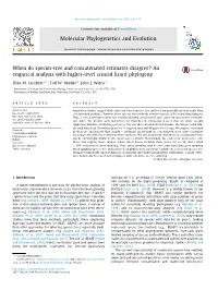 When Do Species-Tree and Concatenated Estimates Disagree? an Empirical Analysis with Higher-Level Scincid Lizard Phylogeny ⇑ Shea M
