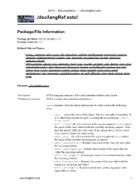 Xotcl − Documentation −− ./Doc/Langref.Xotcl ./Doc/Langref.Xotcl