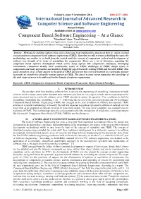 Component Based Software Engineering