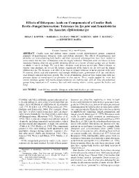 Effects of Diterpene Acids on Components of a Conifer Bark Beetle-Fungal Interaction: Tolerance by Ips Pini and Sensitivity by Its Associate Ophiostoma Ips