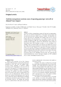 Original Article Analysis Non-Poisson Systems Cases of Queuing