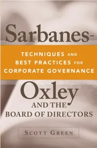 Techniques and Best Practices for Corporate Governance