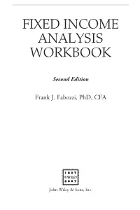 Fixed Income Analysis Workbook